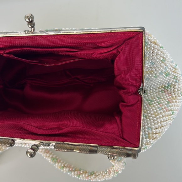 Vintage 1960s Candy Candy Button Beaded Clutch Evening Purse - Picture 6 of 12